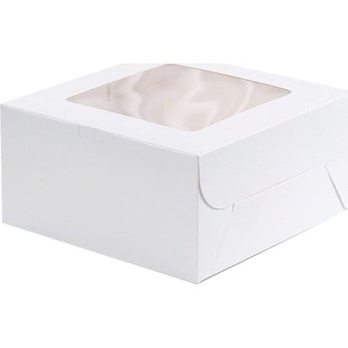 20 Pack Cupcake Box White Paper Cupcake Carrier Bakery Box with Insert and Window Cake Carrier Container Cookie Gift Box