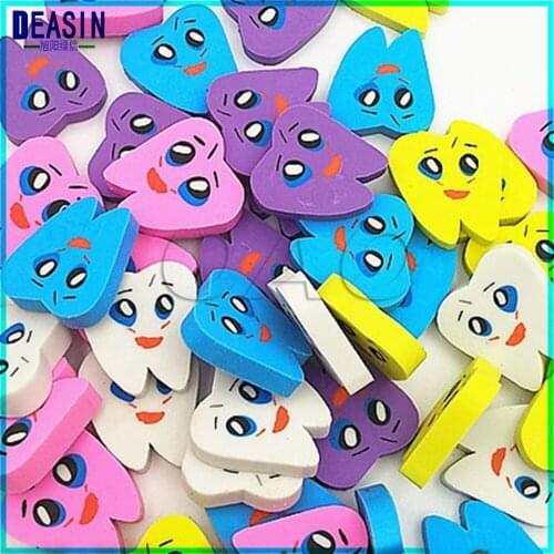 50pcs/bag Molar Shaped Tooth Rubber Erasers Dentist Dental Clinic School Great Gift