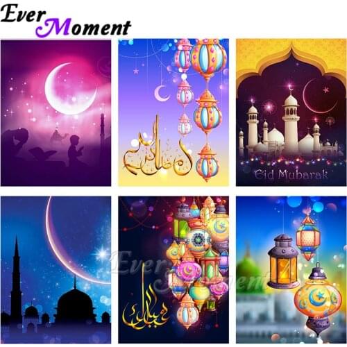 Ever Moment Diamond Painting Resin Drill Embroidery Mosaic Cartoon Picture Crystal Building Handicraft Paint By Diamond ASF2217