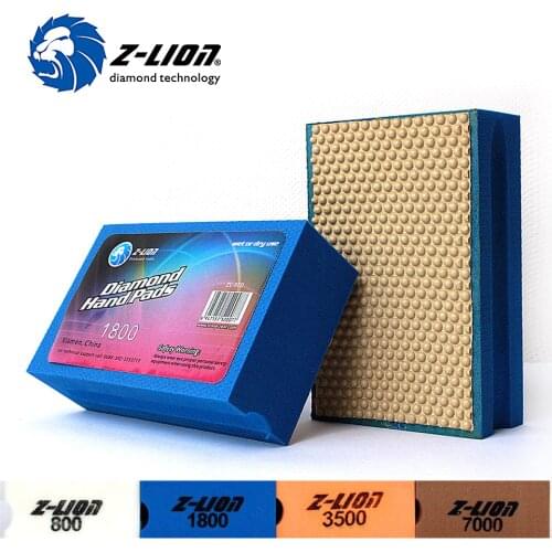 Z-lion Factory Good quality Diamond resin hand polishing pad 90 * 55mm for polishing of stone class and ceramic