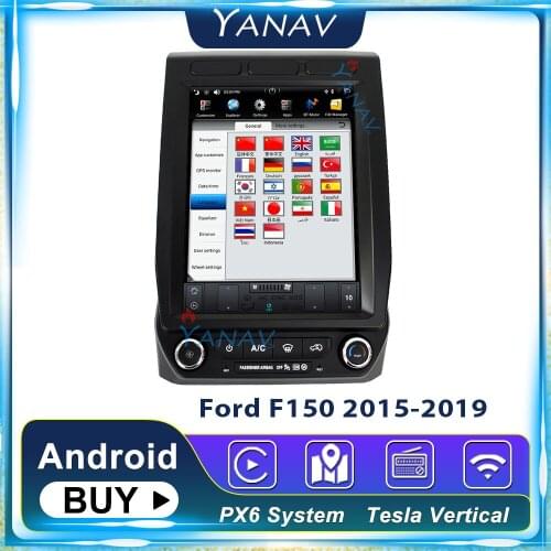 2 din android car radio multimedia player video dvd FOR-Ford F150 2015-2019 car GPS navigation autoradio 12.1 inch DVD player