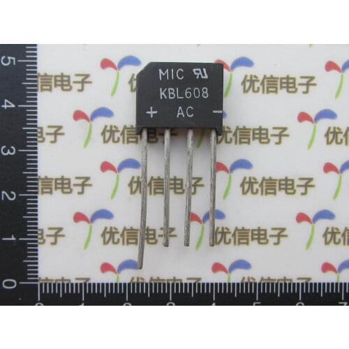 Free shipping KBL608 rectifier bridge / bridge pile 6A 800V / SILICON BRIDGE RECTIFIERS