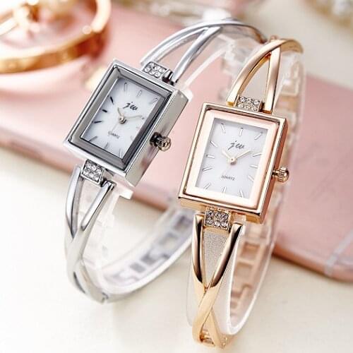 Rose Gold Bracelet Watches Women Ladies Fashion Shining Crystal Dress Quartz Wristwatch