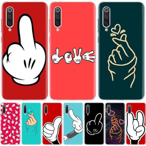 Cool Cute finger Dog Cat Phone Case for Xiaomi Redmi Note 10 9 9S 8T 8 7 8A 7 7A 6 6A 9A 9C S2 K20 K30 Pro Fashion Cover Coque