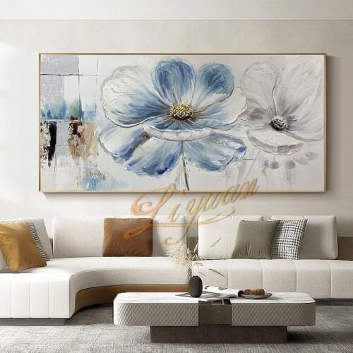 Flower Colorful Oil Painting Pure Handmade Home Wall Decoration Canvas Art Paintings decoração nordic parede estilo minimalista