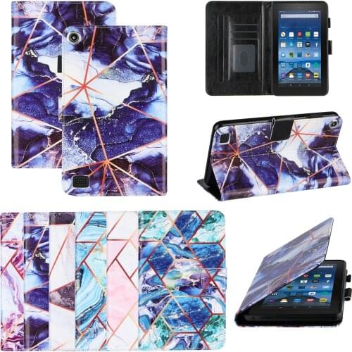 For Samsung Galaxy Tab A 8.0 Case 2019 Cover Marble PU Leather Stand Hard Shell Folio Smart Case for Galaxy SM-T290/T295/T297