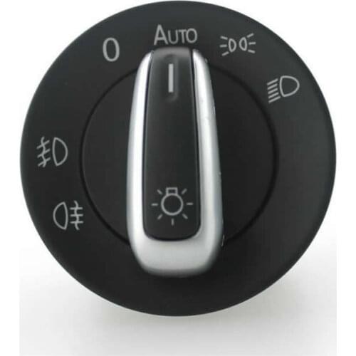 For Golf Jetta MK5 MK6 GTI Passat B6 B7 CC Touran Tiguan Chrome Auto Headlight Switch Fog Head Light Lamp Knob 5ND 941 431 B
