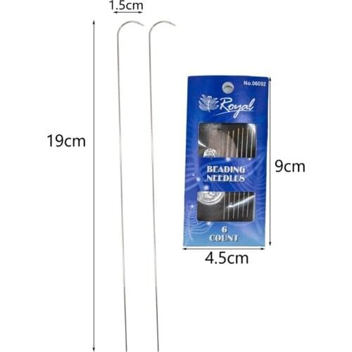 Stainless Steel Curved Needles Threader Embroidery Needle Set for Spin String Bead Loader Stringing Tool Fast Beading Craft