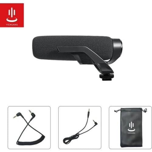 YICHAUNG Cardioid Shotgun Microphone Digital Talk Video Recording Microphone Interview HD Sound Mic for phone/SLR DSLR Camera