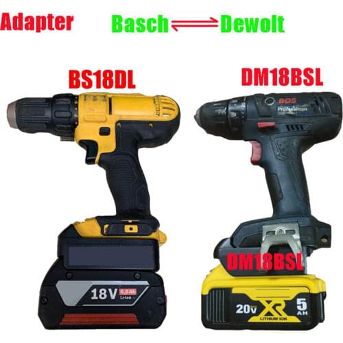 Variety Adapter DM18M Converter Use Dewalt 18V Li-ion Battery on Makita Milwaukee Bosch Ryobi Hitache Metabo Worx Devon Tool