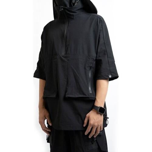 Whyworks 21ss functional stand collar short sleeve jacket lightweight breathable water repellent techwear ninjawear darkwear