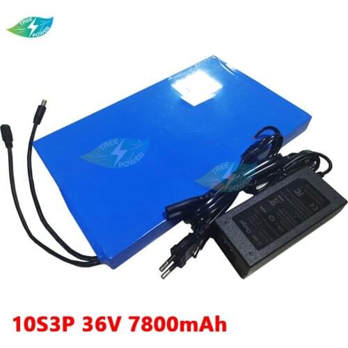 TP Electric Skateboard Lithium Battery Pack 8Ah 36V 10S3P 18650 Hoverboard scooter Battery 7800mAh +2A charger