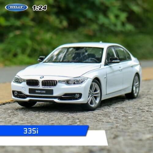 WELLY 1:24 BMW 335i white car alloy car model simulation car decoration collection gift toy Die casting model boy