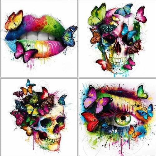 MomoArt Diamond Embroidery Butterfly Full Square Diamond Painting Animal Cross Stitch Mosaic Picture Of Rhinestones Home Decor