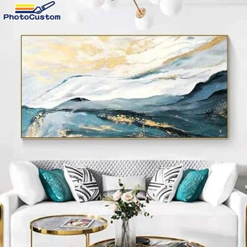 PhotoCustom 60*120cm landscape Painting by numbers for adults Picture Coloring by numbers Decorate the living room
