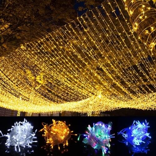 10M Christmas Lights Led String Fairy Light Waterproof For Outdoor fence garden Christmas tree Wedding party Holiday decoration
