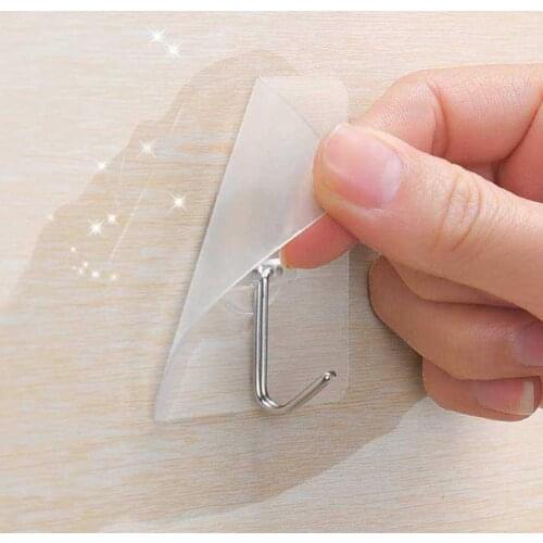 Strong Transparent Suction Cup Sucker Wall Hooks Hanger For Kitchen Hooks Supplies Bathroom 6*6cm Wall Storage G9X8