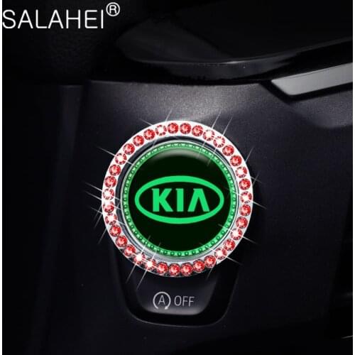 One-click Start Crystal Decor Sticker Car Styling For Kia Motors K2 K3 K5 Sportage 3 Sorento Ceed Cerato R Rio 3 4 K2 K3 X-Line