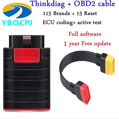 THINKCAR Thinkdiag ( All Software 1 Year Free Update) Full System OBD2 Diagnostic Tool 15 reset services Ecu coding