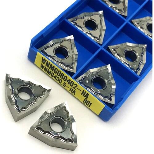 WNMG080402 HA H01 Aluminum Inserts External Turning Tool CNC Lathe Tool Processing Copper Aluminum WNMG 080402 turning insert