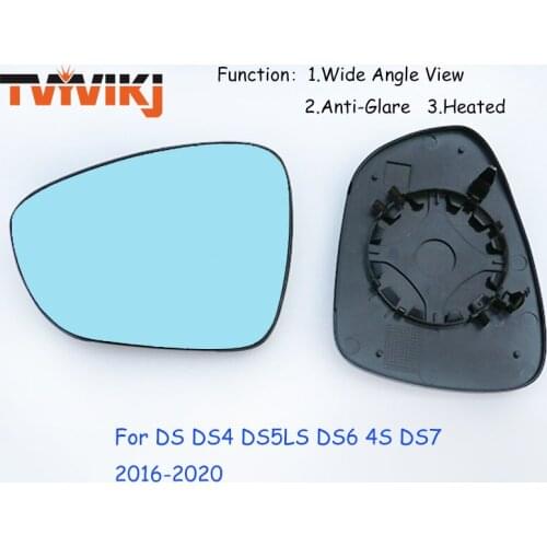 TVYVIKJ Side Rearview Mirror Blue Glass Lens For DS DS4 DS5LS DS6 4S DS7 2016-2020 Wide Angle View anti glare door mirror wing