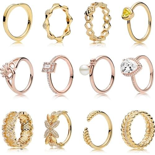 100%S925 Sterling Silver Mothers Day Gift Charm Ring European Pop Style Original High Quality 1:1 Fashion Jewelry DIY