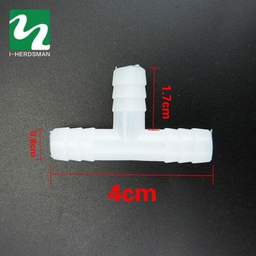 100PC Plastic Pipes For Mounting Bird Rabbit Drinking Waterer Pipe Tee Pipe Animal Drinkers Poultry Feeding Supplies Whole Sale