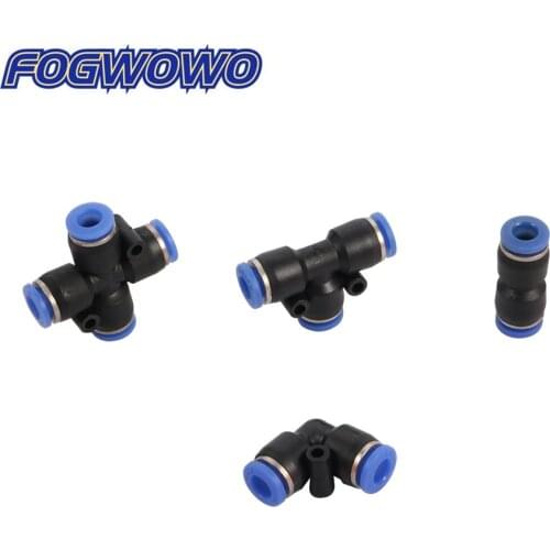 100 Pcs PVC Quick Connect Connector Joint Tee Straight Elbow Cross Water Connector Air Pipe Pneumatic Components