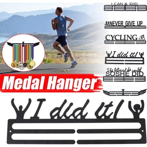 18 Types Black Inspirational Black Medal hanger Stainless Steel medal holder Sport Medal display rack