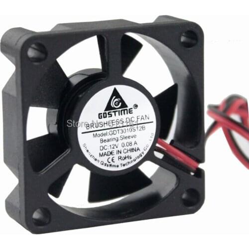 200pcs/lot Gdstime 5 Blade 2Pin 12V PC Computer 30mm Cooling Fan 3010 30x30x10mm