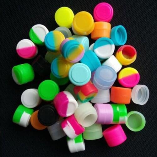 2000pcs 2ml Non-stick Silicone Small Box Round Shape Storage Container Silicone Jar for Wax Herb Silicone Dab Box Easy to Clean