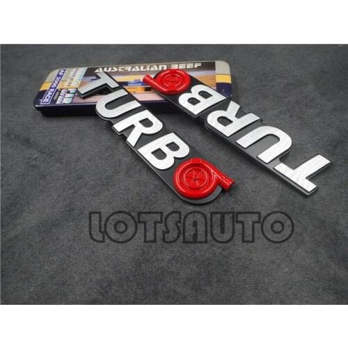 3D Metal Turbo Car Sticker Auto Badge Emblem Decal For Honda KIA Accord Civic CRV Fit HR-V Vezel Odyssey City Jazz