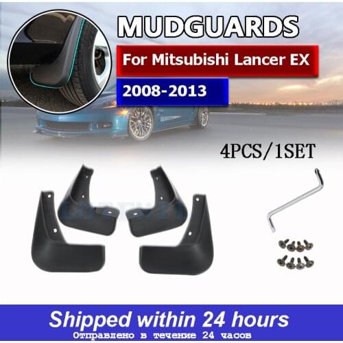 4Pcs Car Front Fender Flares Rear Splash Guards Mud Flaps Mudguards for Mitsubishi Lancer EX 2008 2009 2010 2011 2012 2013