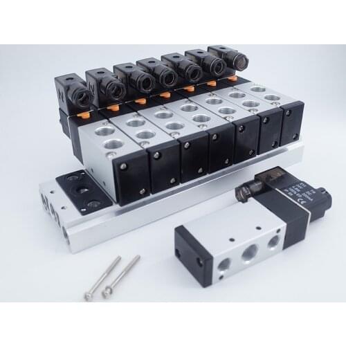 4V110-06 4V210-08 4V310-10 4V410-15 set valves exhaust manifold 1F/2F/3F/4F/5F/7F/8F/10F/12F/15F/16F solenoid valve station base