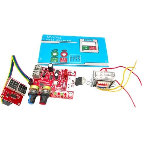 9V 40A/100A Spot Welding Machine Current Adjustable DIY Controller Panel Time and Current Control Function with Digital Display