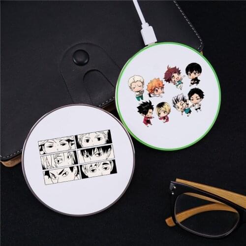 Japan Haikyuu Love Volleyball Wireless Charger Pad for Iphone/Aispods Wireless Charging Charger FOR Samsung Huawei XIAOMI10