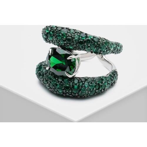 Amorita boutique 925 silver eye full drill design fashion ring