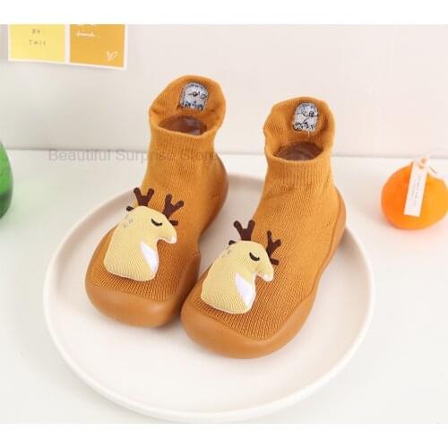 Baby Socks Shoes Girls Boys Cartoon Cute Non-slip Spring Autumn Soft Toddler Floor Casual PInk First Walker Shoes for Newborns