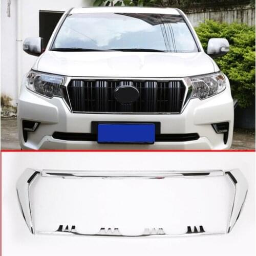 For Toyota Land Cruiser Prado FJ150 150 2010-2018 ABS Chrome Front Grill Net Decoration Frame Trim Car Accessories