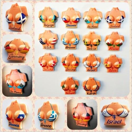 European and American flavor bikini Fridge Magnets Tourism Souvenir Refrigerator Magnetic Sticker Collection Handicraft Gift