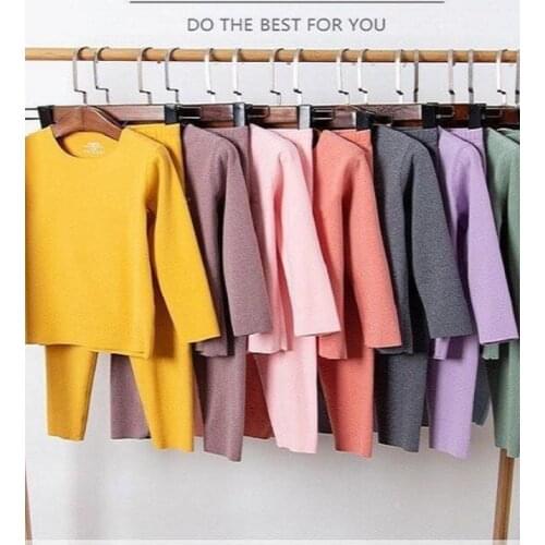 Childrens warm underwear set boys' de velvet fever autumn and winter childrens clothes childrens autumn clothes and trousers