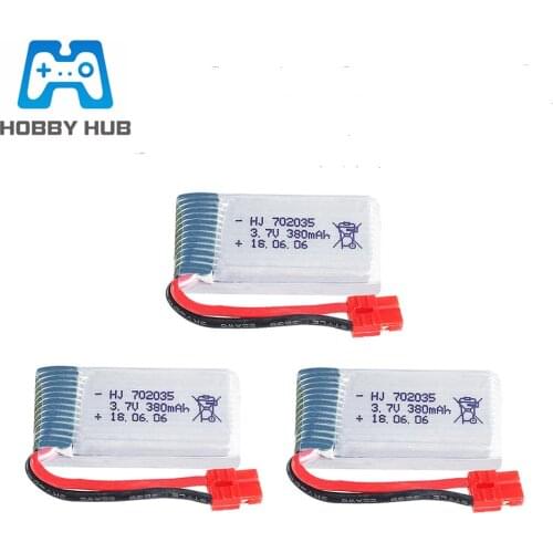 3.7V 380mAh Lipo Battery For SYMA X5A-1 X15 X15C X15W RC Helicopter drone spare Part 3.7v 702035 RC Drone battery 1pcs to 5pcs