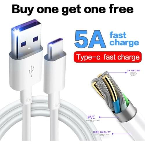 Mayitr 5A Super Fast Charge Type-C Charging Data Cable Suitable for Android Smart Mobile Phone Fast Charger Charge Data Cable