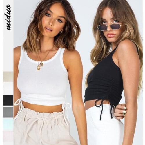 Summer Tank Tops for Women Sexy Vest Backless Casual y2k tops Streetwear 2021 Sleeveless Ribbed Knit Vest Top Womens cropped