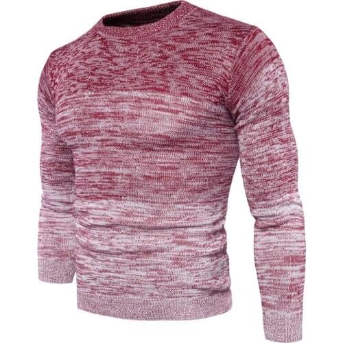 Men Sweater Pullover Homme Slim Keep Warm Personality Solid Autumn Smart Casual Male Sweaters Bottoming shirt O-Neck