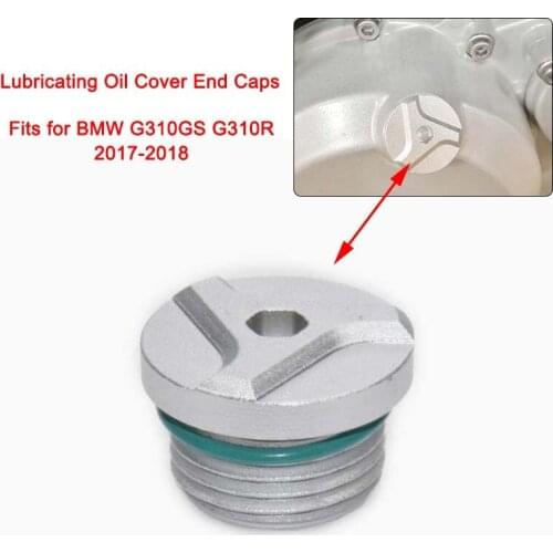 Motorcycle Lubricating Oil Cover End Caps fits for BMW G310GS G310R 2017-2018 Silver / Black 100% Brand New