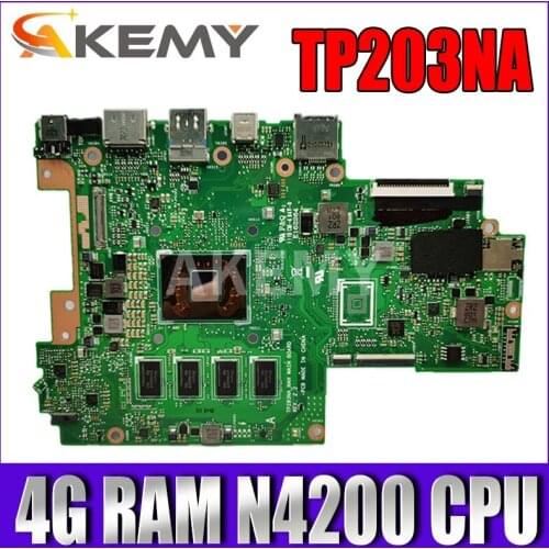 New TP203NA 4G/N4200 Motherboard For Asus TP203NA TP203N TP203M TP203MA Laotop Mainboard Motherboard