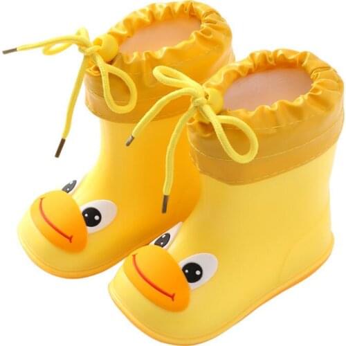New Fashion Classic Childrens Shoes PVC Rubber Kids Baby Cartoon Shoes Childrens Water Shoes Waterproof Rain Boots