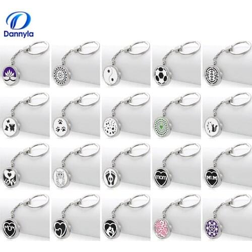 Wholesale And Retail 30mm Crystal Stainless Steel Wholesale Aromatherapy Keychain Jewelry AB121-140-Y01
