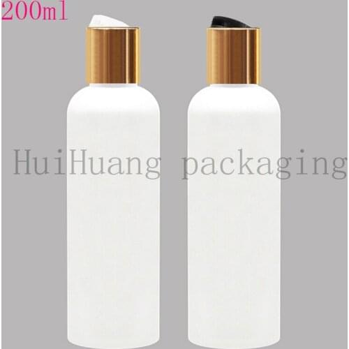 50X200ml empty Shampoo plastic bottle container gold disc cap hair conditioner 200cc refillable body lotion bottles Liquid Soap